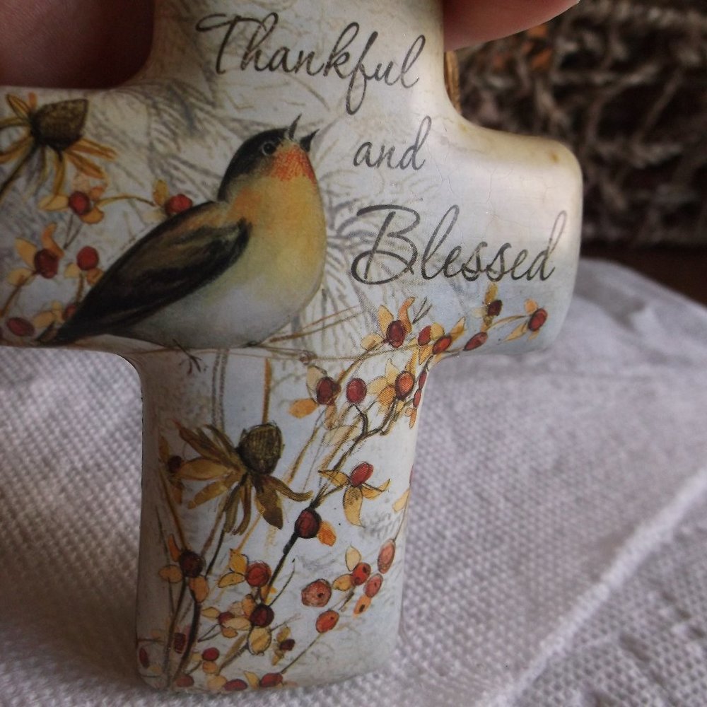 ceramic cross with a key